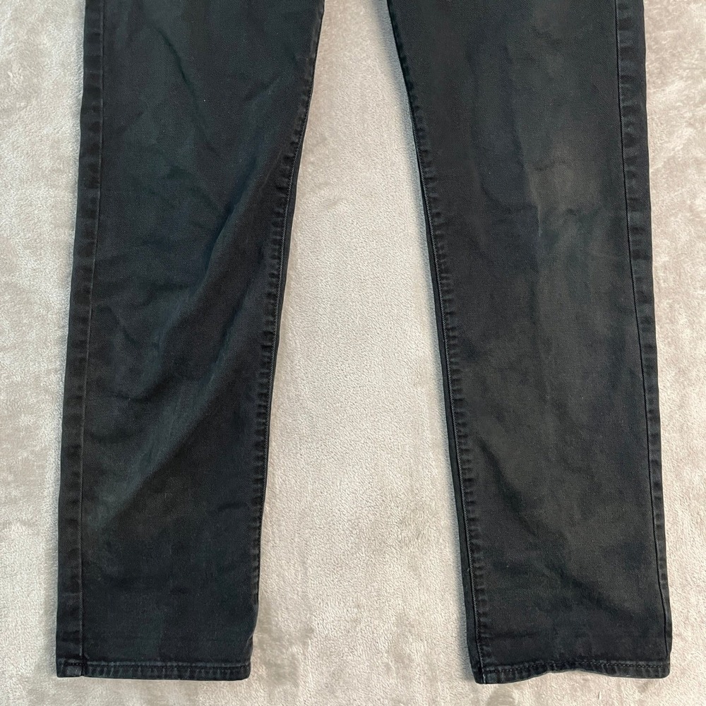 American Eagle Core Flex Slim Straight Black Jeans Mens 32x32 (34x30) Distressed - Picture 3 of 16